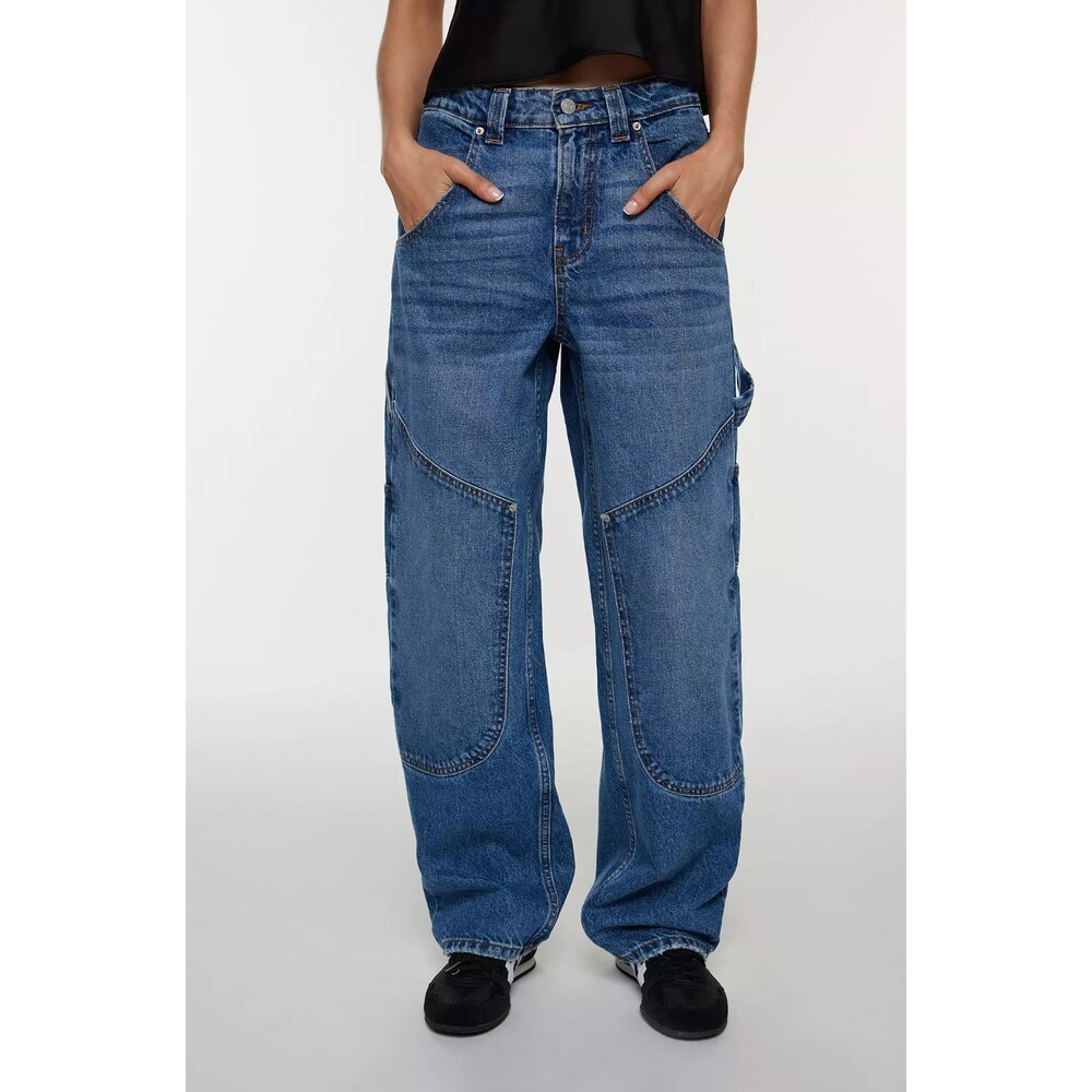 BDG Bella Baggy Carpenter Jeans Size 28 Double Knee Utility Y2K Skater Grunge